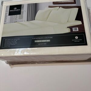 White 4-Piece Queen Sheet Set by Amy Miller Home